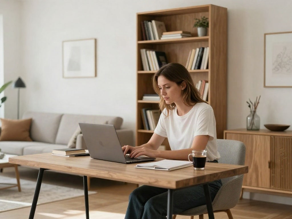 Homeoffice im Wohnzimmer
