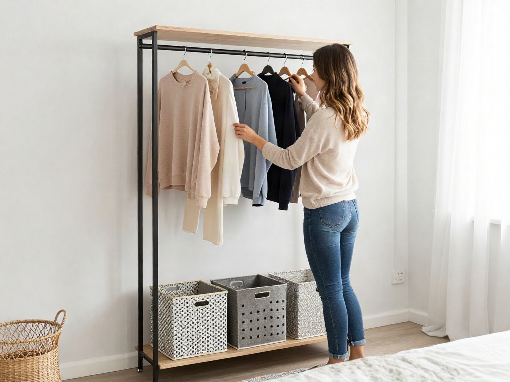 Schlafzimmer ohne Kleiderschrank