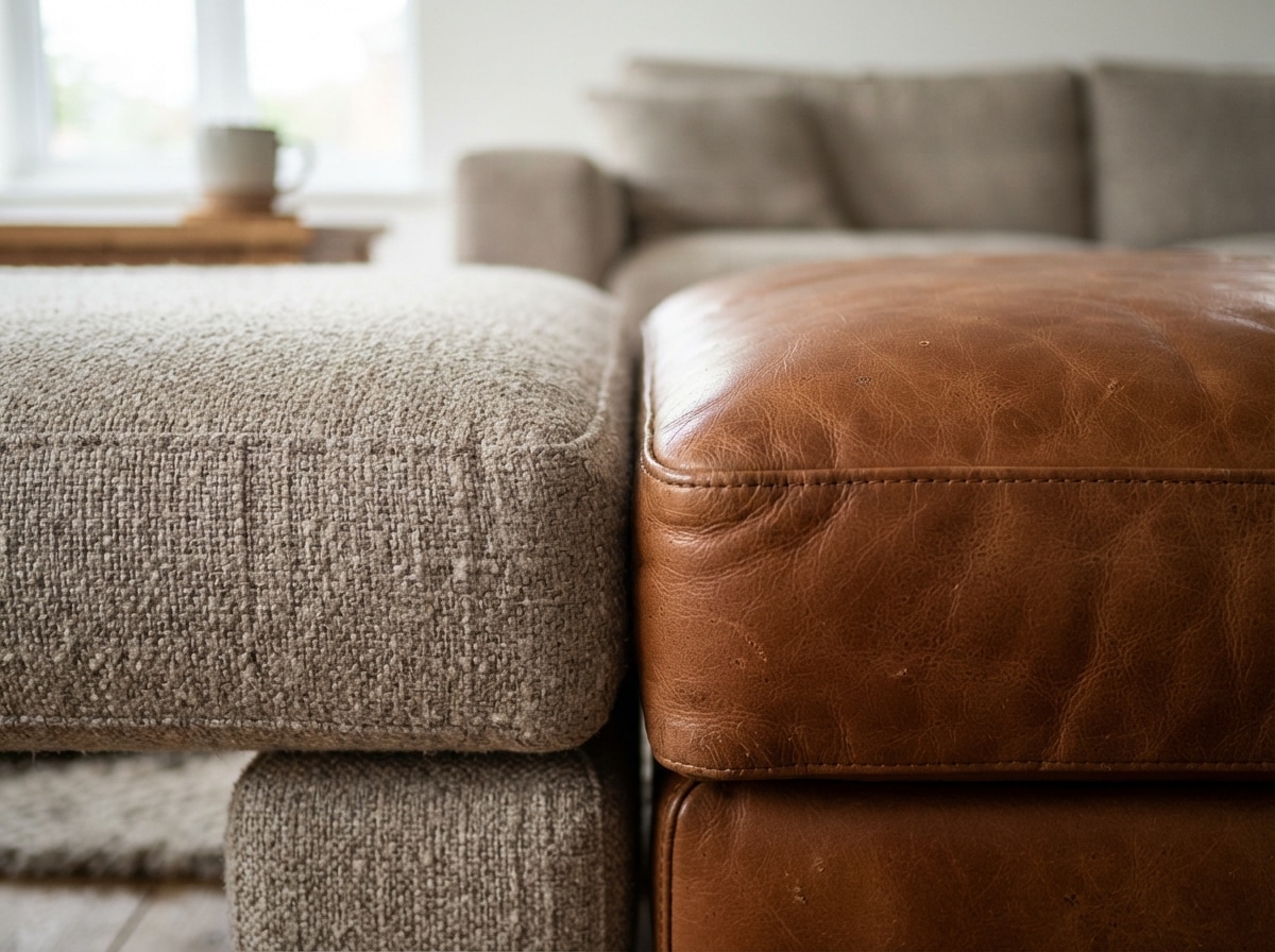 Sofa Stoff oder Leder